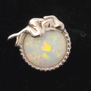 🧜‍♀️Silver and Opal Mermaid Earrings🧜‍♀️